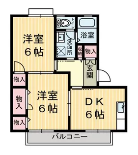 ラフォーレ・ポワールB【2階】の間取り