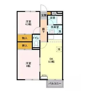 フラット I【2階】の間取り