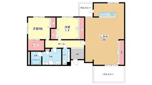 大阪府豊中市桜の町6【マンション】の間取り