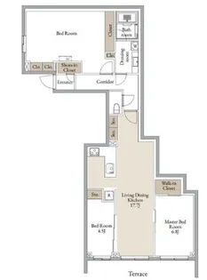 クラリティア横濱反町の間取り