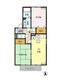 レフィナード【1階】の間取り