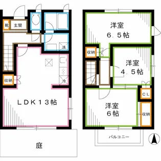 東京都杉並区宮前3【一戸建】の間取り
