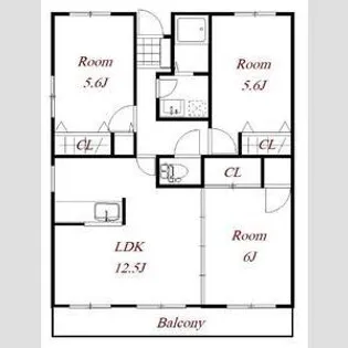 プチ・ロワイヤル【2階】の間取り