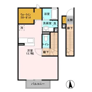 群馬県邑楽郡大泉町坂田5【アパート】の間取り