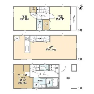 神奈川県相模原市南区上鶴間本町2【一戸建】の間取り