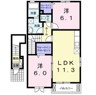 シーサイドスクエアーI【2階】の間取り
