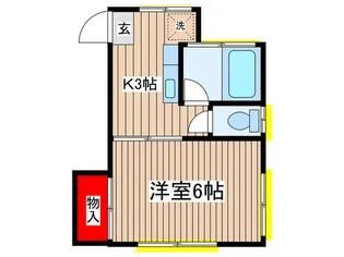 中青木貸家【1階】の間取り