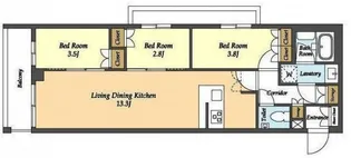 東京都練馬区中村3【マンション】の間取り