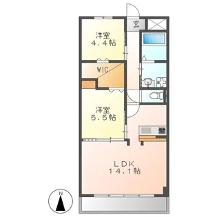 幸和ハイツ【2階】の間取り