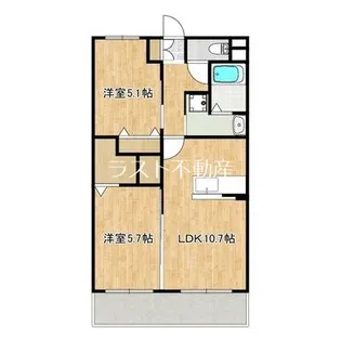 レリアテラス川内南【2階】の間取り