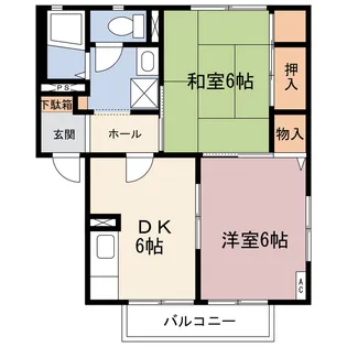 2DKの間取り画像