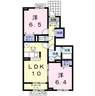 ラーレ W【1階】の間取り