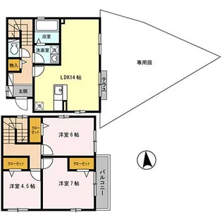 セジュール寺方の間取り