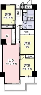 ザ・スクエアB棟【3階】の間取り