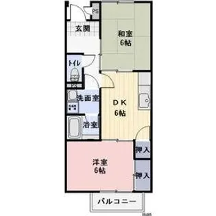 岐阜県多治見市平井町4【アパート】の間取り