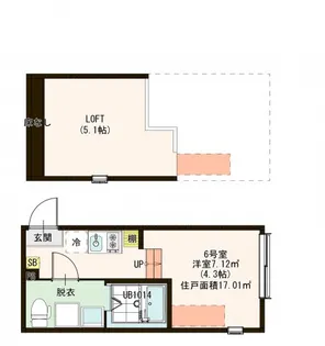 プランドールR六町【2階】の間取り