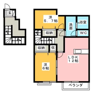 フリージアガーデンIII【2階】の間取り