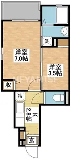 アザレアガーデンB【1階】の間取り