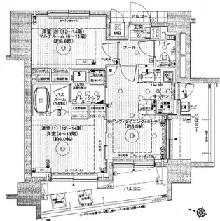 エステムプラザ飯田橋タワーレジデンス【10階】の間取り