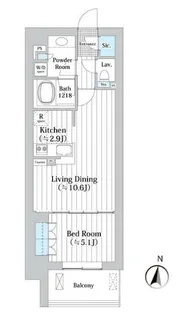 アビティグランデ砧B棟【4階】の間取り
