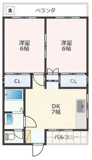ハイツレイクサイド【1階】の間取り