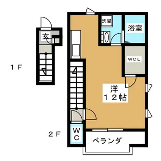 カームプレイス【2階】の間取り