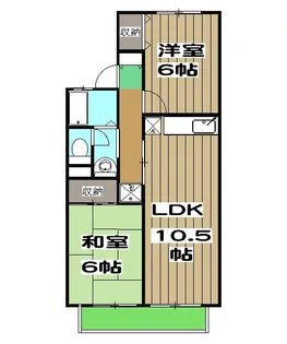 ソシエール・ユー【2階】の間取り
