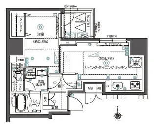 ZOOM秋葉原NORTH【7階】の間取り