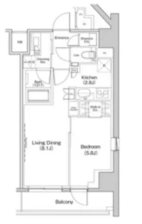 ザ・パークハビオ中野富士見町ガーデン【2階】の間取り