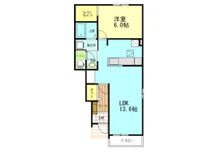 ウエスト リバー 勢田 A棟【1階】の間取り