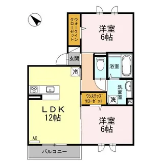 大阪府岸和田市西之内町【アパート】の間取り