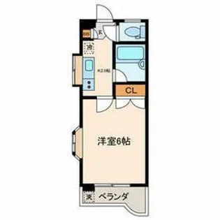 クレイン弥生【2階】の間取り