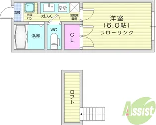 メゾンルノール【1階】の間取り