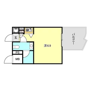 インター・フェルティR2甲子園【4階】の間取り