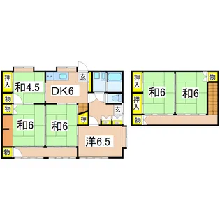 鹿児島県薩摩川内市国分寺町【一戸建】の間取り