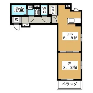 ノイエテルノB【1階】の間取り