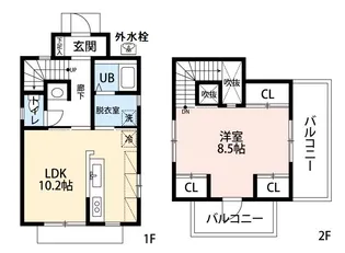 栃木県真岡市東光寺2【一戸建】の間取り