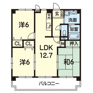 プリンスハイツ【4階】の間取り