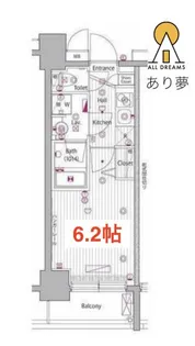 グランド・ガーラ桜木町駅前【7階】の間取り