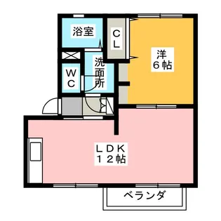 カーサ・コンフォート【2階】の間取り