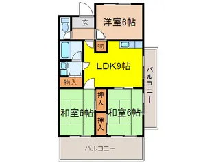清涼ハイツの間取り