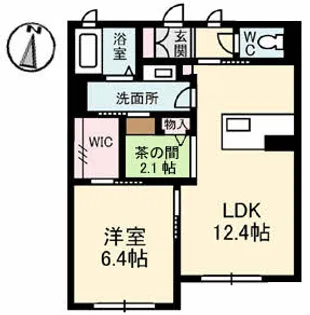ファンコート東青崎【1階】の間取り