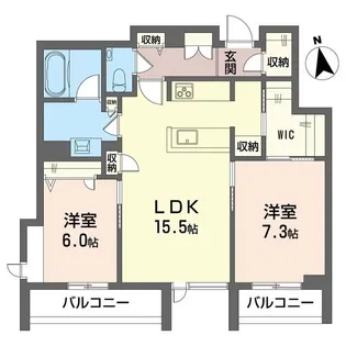 シエル モンティ【1階】の間取り