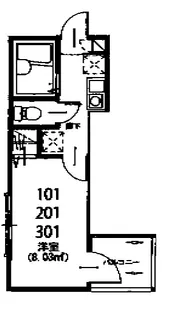 メルディア津田沼【3階】の間取り