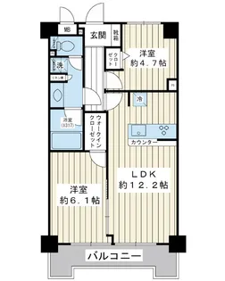 サンリーノ浦安【5階】の間取り