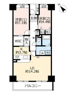 URアーベイン相模原駅前【13階】の間取り