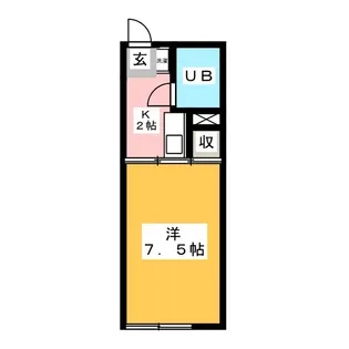 クローバーハイツ【1階】の間取り