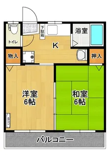 コーポ陰山【2階】の間取り