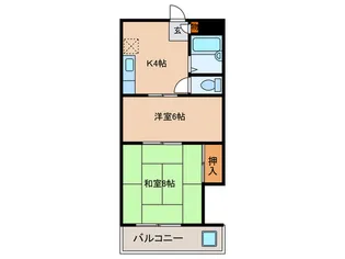 グリ-ンビラ西代【3階】の間取り