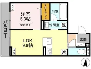 エリオント大和中央【3階】の間取り
